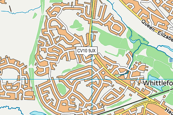 CV10 9JX map - OS VectorMap District (Ordnance Survey)