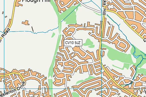 CV10 9JZ map - OS VectorMap District (Ordnance Survey)