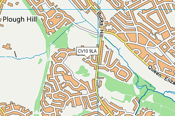 CV10 9LA map - OS VectorMap District (Ordnance Survey)