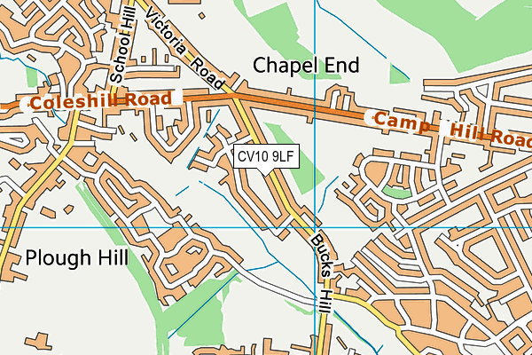 CV10 9LF map - OS VectorMap District (Ordnance Survey)