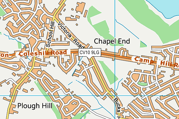 CV10 9LG map - OS VectorMap District (Ordnance Survey)