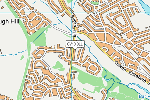 CV10 9LL map - OS VectorMap District (Ordnance Survey)