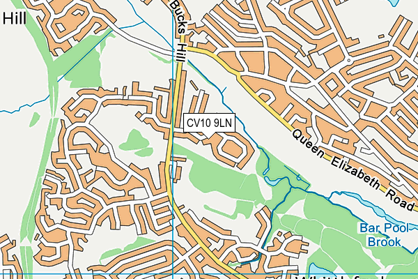 CV10 9LN map - OS VectorMap District (Ordnance Survey)