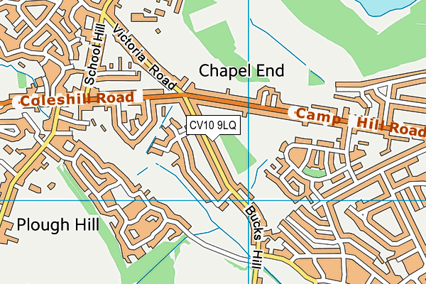 CV10 9LQ map - OS VectorMap District (Ordnance Survey)