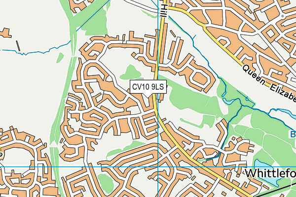 CV10 9LS map - OS VectorMap District (Ordnance Survey)