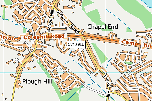 CV10 9LU map - OS VectorMap District (Ordnance Survey)