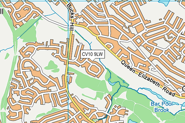 CV10 9LW map - OS VectorMap District (Ordnance Survey)