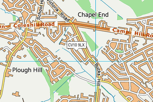 CV10 9LX map - OS VectorMap District (Ordnance Survey)