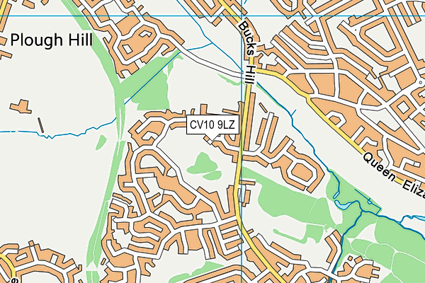 CV10 9LZ map - OS VectorMap District (Ordnance Survey)