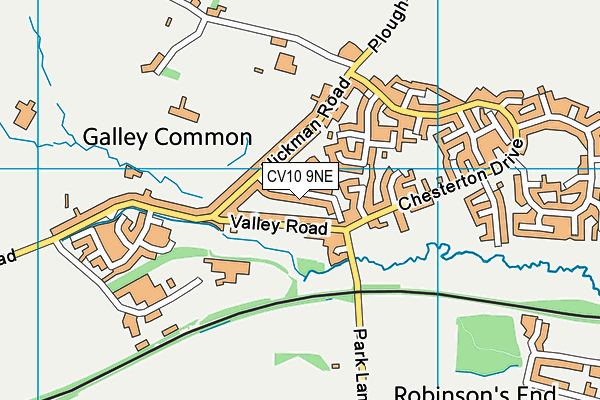 CV10 9NE map - OS VectorMap District (Ordnance Survey)