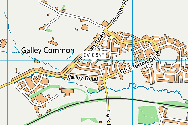 CV10 9NF map - OS VectorMap District (Ordnance Survey)