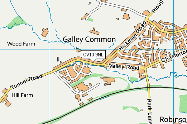 CV10 9NL map - OS VectorMap District (Ordnance Survey)