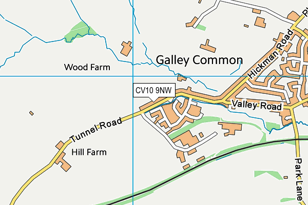 CV10 9NW map - OS VectorMap District (Ordnance Survey)