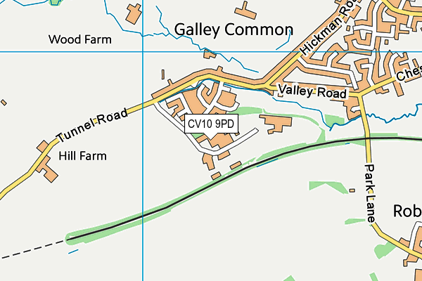 CV10 9PD map - OS VectorMap District (Ordnance Survey)