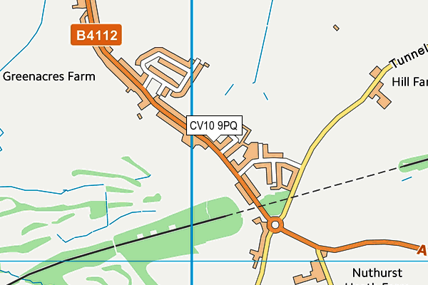 Ansley Village Recreation Ground map (CV10 9PQ) - OS VectorMap District (Ordnance Survey)