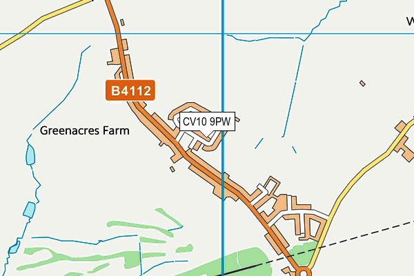 CV10 9PW map - OS VectorMap District (Ordnance Survey)