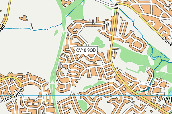 CV10 9QD map - OS VectorMap District (Ordnance Survey)