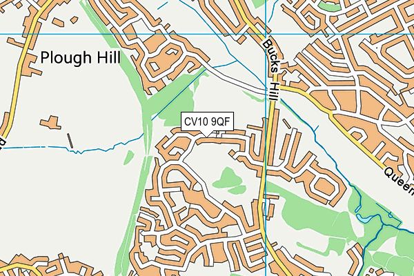 CV10 9QF map - OS VectorMap District (Ordnance Survey)