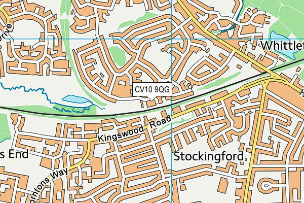 CV10 9QG map - OS VectorMap District (Ordnance Survey)