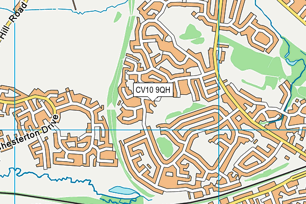CV10 9QH map - OS VectorMap District (Ordnance Survey)