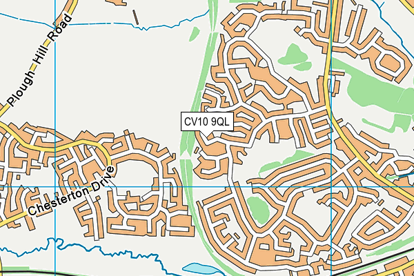 CV10 9QL map - OS VectorMap District (Ordnance Survey)