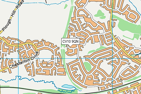 CV10 9QN map - OS VectorMap District (Ordnance Survey)