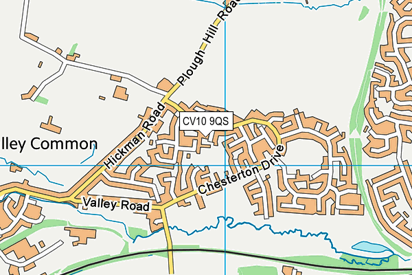 CV10 9QS map - OS VectorMap District (Ordnance Survey)