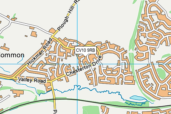 CV10 9RB map - OS VectorMap District (Ordnance Survey)