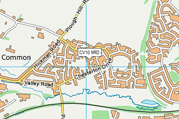 CV10 9RD map - OS VectorMap District (Ordnance Survey)