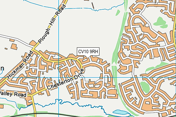 CV10 9RH map - OS VectorMap District (Ordnance Survey)