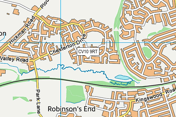 CV10 9RT map - OS VectorMap District (Ordnance Survey)