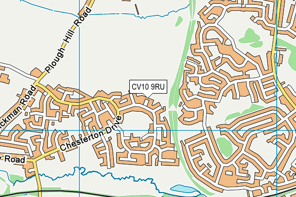 CV10 9RU map - OS VectorMap District (Ordnance Survey)