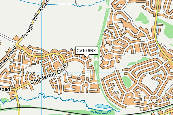 CV10 9RX map - OS VectorMap District (Ordnance Survey)