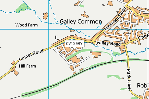 CV10 9RY map - OS VectorMap District (Ordnance Survey)