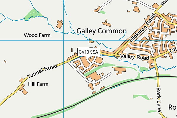 CV10 9SA map - OS VectorMap District (Ordnance Survey)