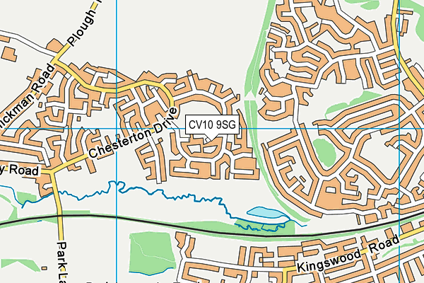 CV10 9SG map - OS VectorMap District (Ordnance Survey)