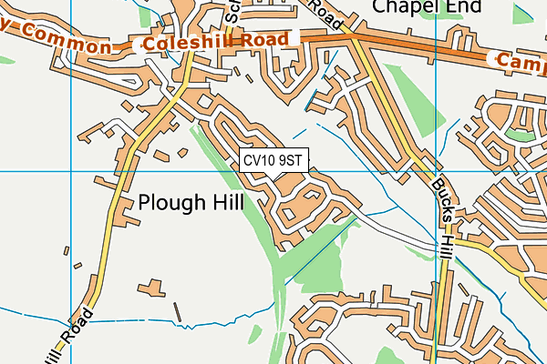 CV10 9ST map - OS VectorMap District (Ordnance Survey)