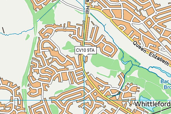 CV10 9TA map - OS VectorMap District (Ordnance Survey)