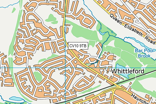 CV10 9TB map - OS VectorMap District (Ordnance Survey)