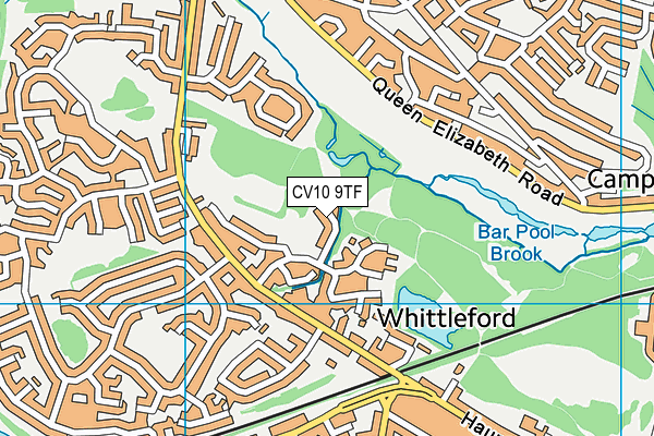 CV10 9TF map - OS VectorMap District (Ordnance Survey)