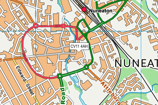 CV11 4AH map - OS VectorMap District (Ordnance Survey)