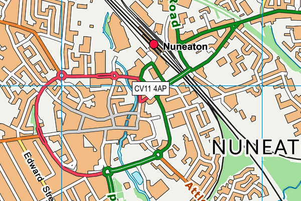 CV11 4AP map - OS VectorMap District (Ordnance Survey)