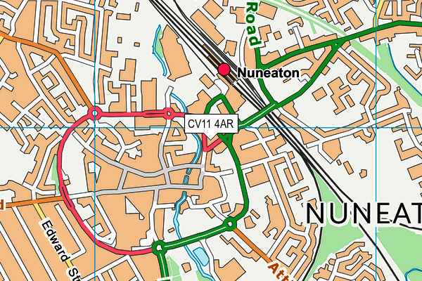Map of THE CROWN NUNEATON 2023 LIMITED at district scale