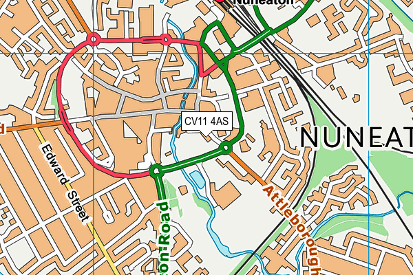 CV11 4AS map - OS VectorMap District (Ordnance Survey)