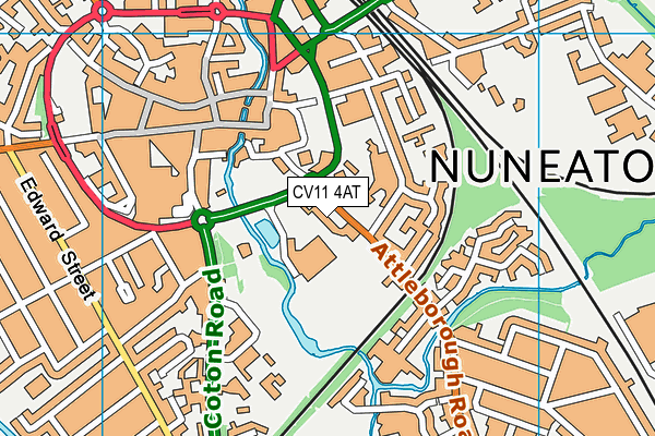 CV11 4AT map - OS VectorMap District (Ordnance Survey)