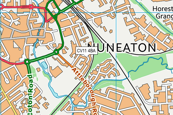 CV11 4BA map - OS VectorMap District (Ordnance Survey)