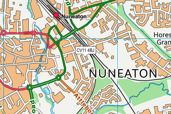 CV11 4BJ map - OS VectorMap District (Ordnance Survey)