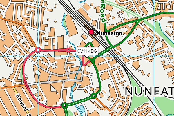 CV11 4DG map - OS VectorMap District (Ordnance Survey)