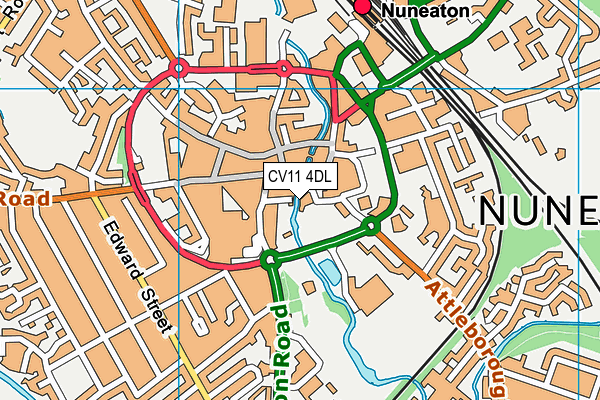 CV11 4DL map - OS VectorMap District (Ordnance Survey)