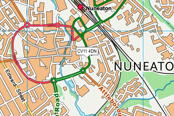 CV11 4DN map - OS VectorMap District (Ordnance Survey)